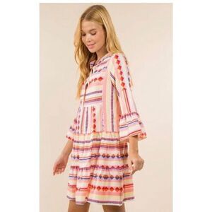 Collection Cezele Colorful baby doll dress, bohemian chic size M